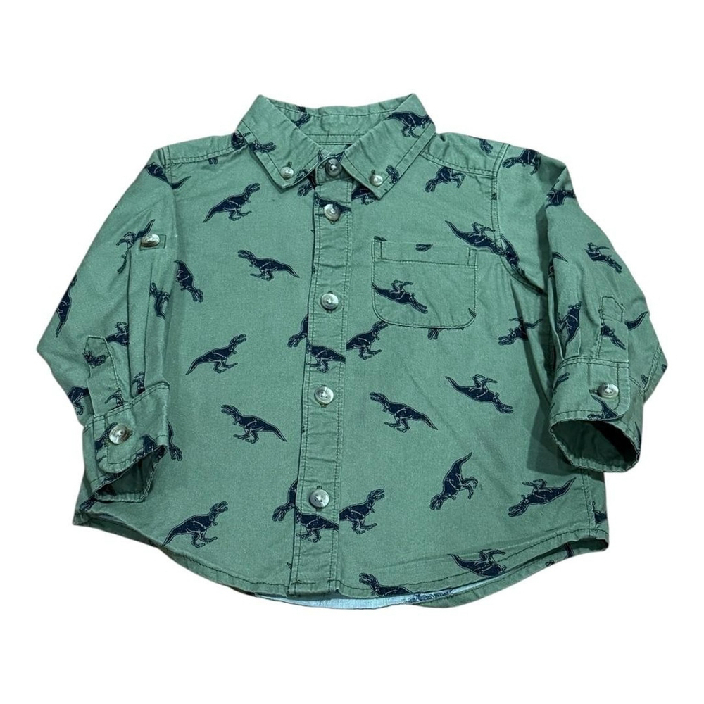 Old Navy Baby Boys Dinosaur Shirt 12-18 Months Long Sleeve Top Toddler Kids